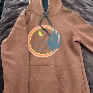 Hooey Rust Hoodie with Graphic Design